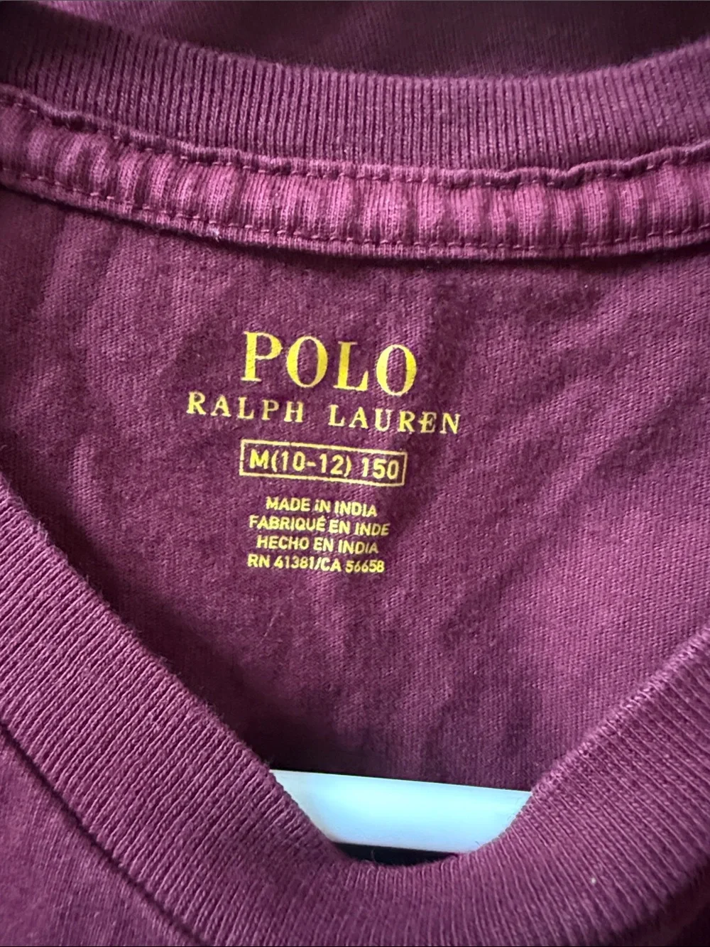 Ralph Lauren Burgundy Tee with Yellow Pony